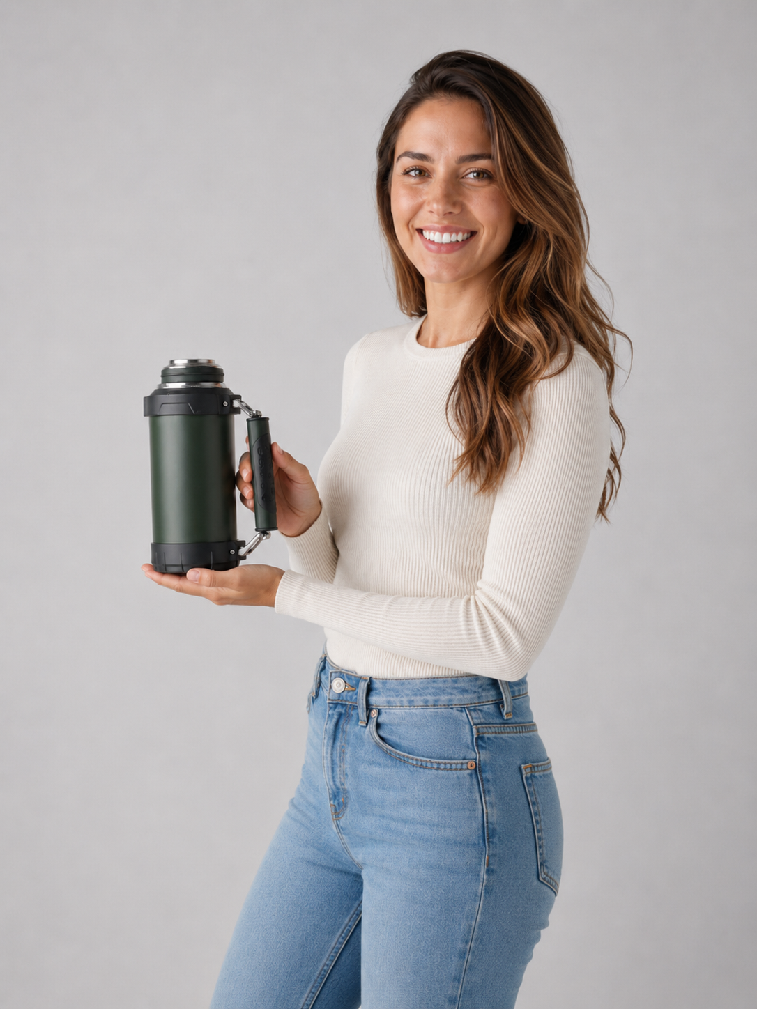 Heavy-Duty Insulated Outdoor Thermos Bottle side view