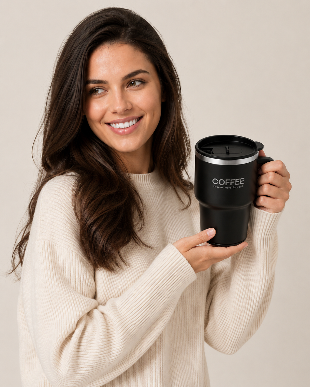 Sleek everyday drink cup front view