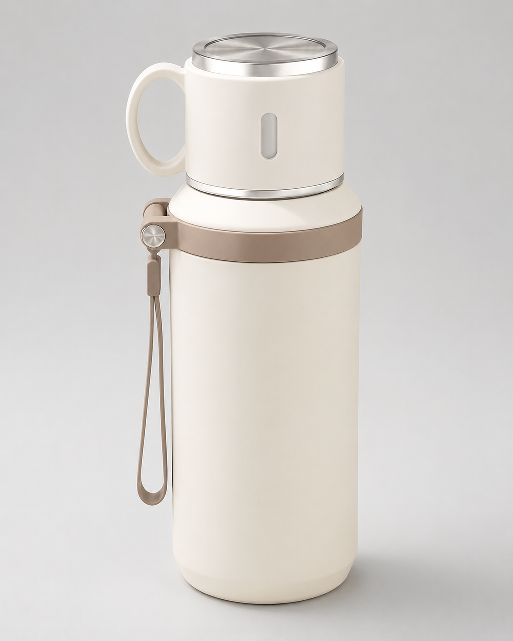 Portable Insulated Thermos Bottle with Detachable Cup detail view