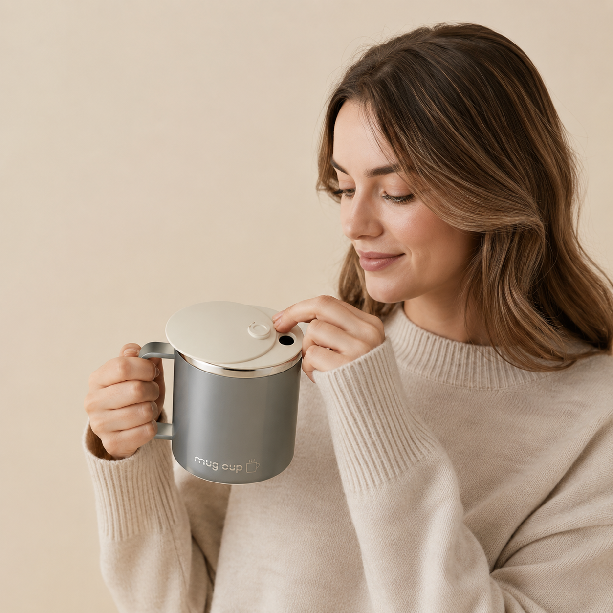 Modern style drink cup detail view