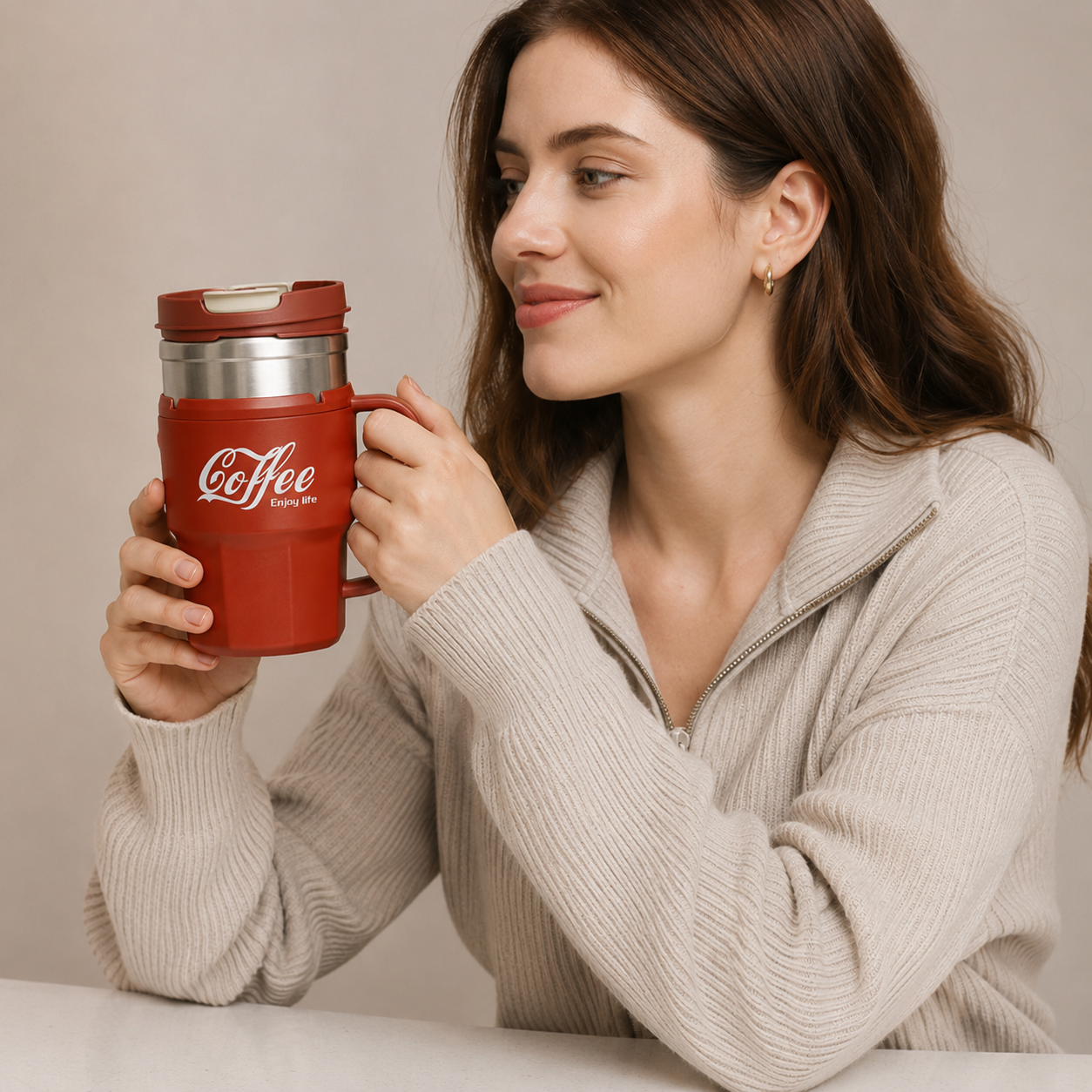 Easy-to-use drink cup detail view