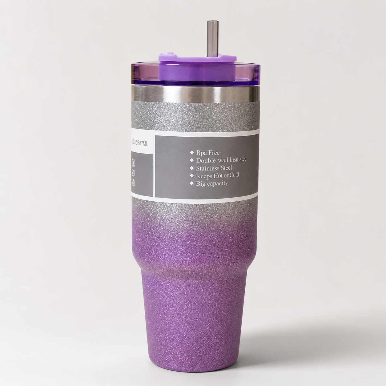 Spacious everyday drink cup side view