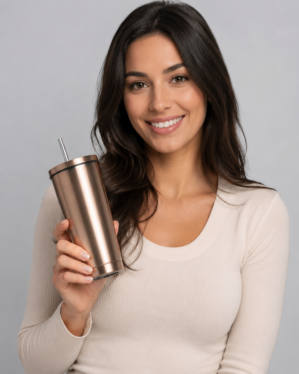 Refreshing larger drink cup side view