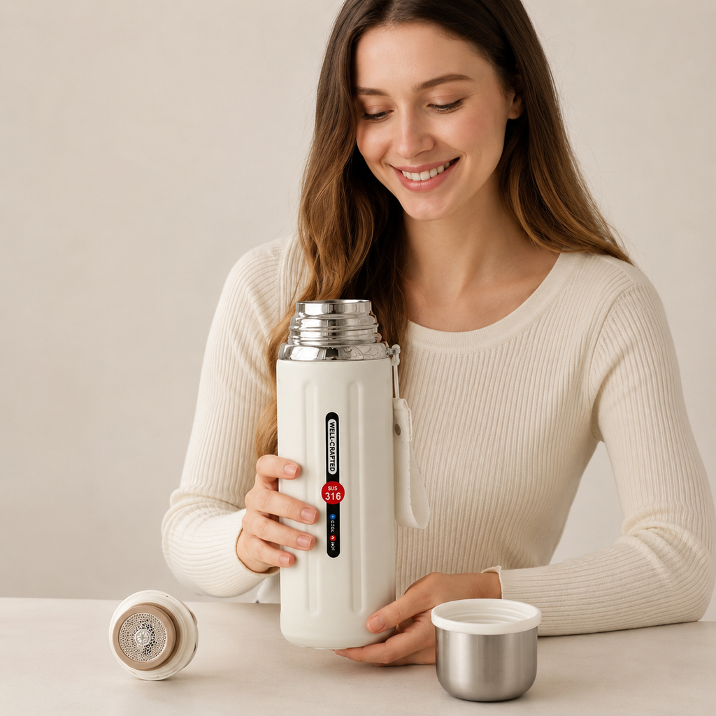Reliable bottle with secure lid front view