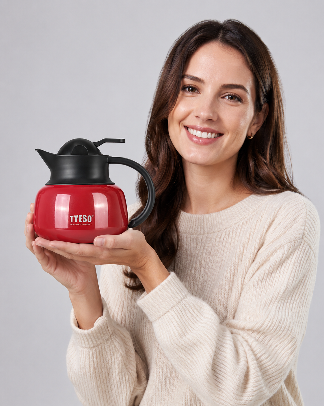 Reliable insulated thermos bottle side view