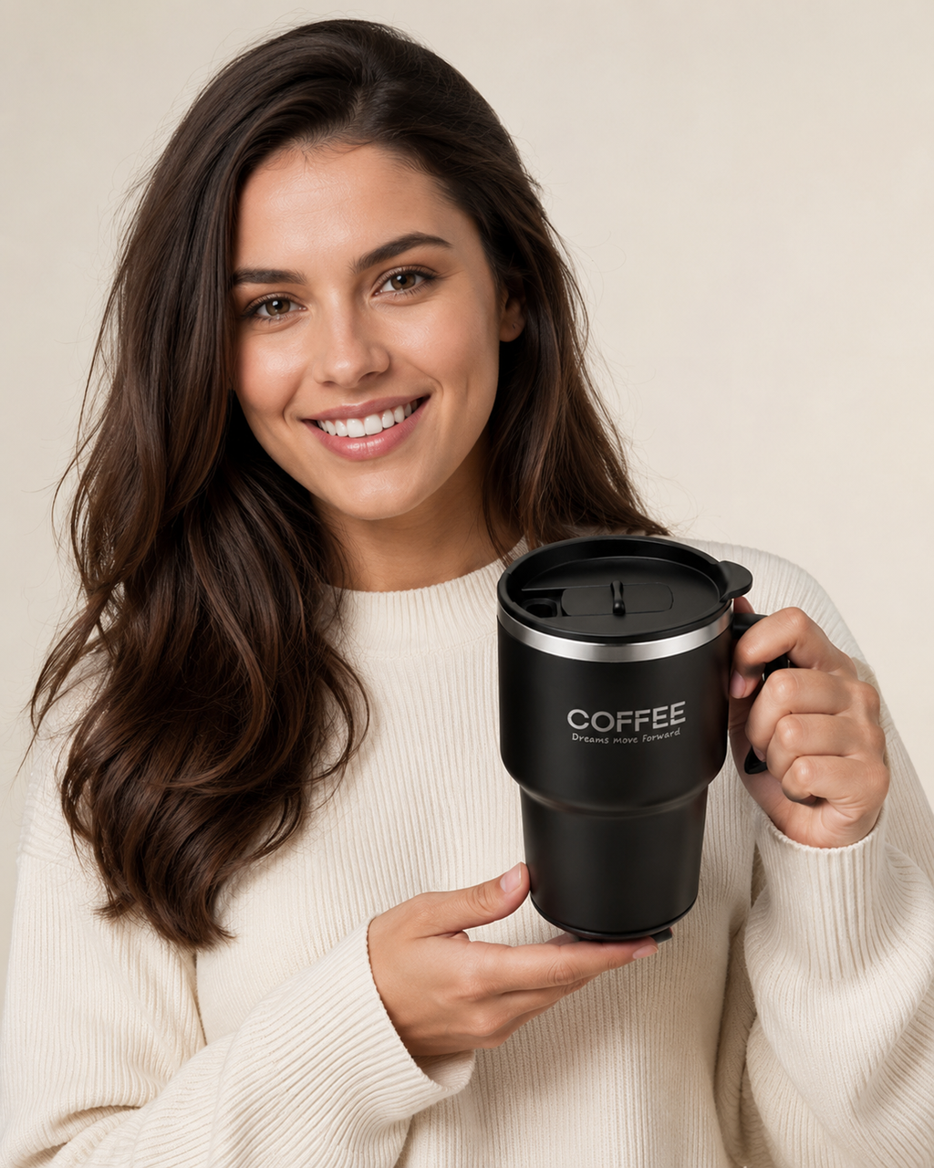 Sleek everyday drink cup side view